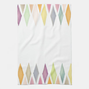 Designed watercolor background tea towel