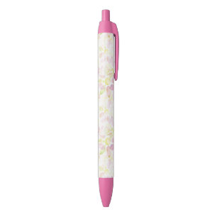 Designed watercolor flower background, texture black ink pen