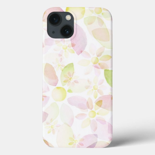 Designed watercolor flower background, texture Case-Mate iPhone case (Back)