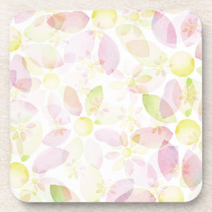 Designed watercolor flower background, texture coaster