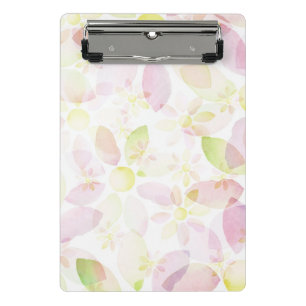 Designed watercolor flower background, texture mini clipboard