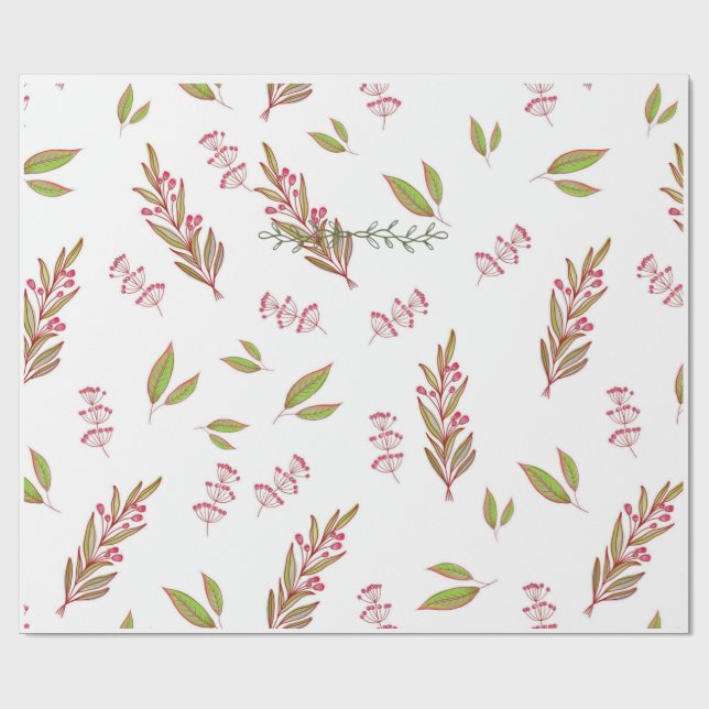 Designed Wildflower Wrapping paper (Flat)