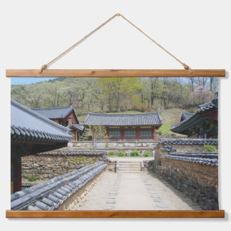 Designed with a photograph of South Korea, horizon Hanging Tapestry