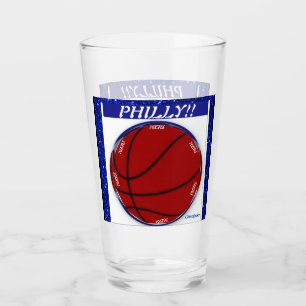 DESIGNER 76ERS GLASS CUP