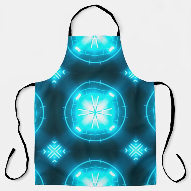 Designer abstract background with glowing individu apron (Front)