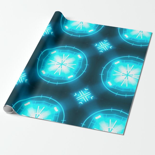 Designer abstract background with glowing individu wrapping paper (Unrolled)