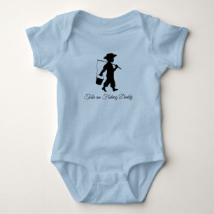 Designer Baby Jersey Bodysuit take me fishing dad