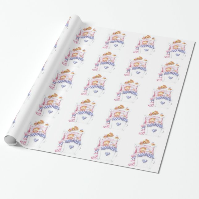 Designer Baby Shower Gift Wrap (Unrolled)