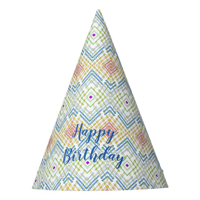 Designer Birthday Event Accents Party Hat (Front)