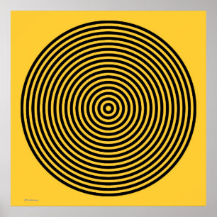 Designer Black and Yellow Poster