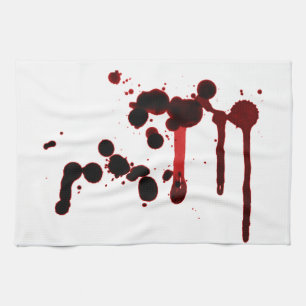 Designer Blood Splatter Tea Towel