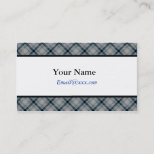 Designer Blue Plaid Business Cards