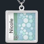 Designer Blue Toned Necklace Template<br><div class="desc">Update name,  makes a nice gift too</div>