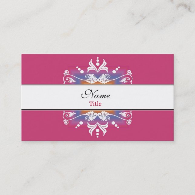 Designer Business Cards::Colourful Flourishes Business Card (Front)
