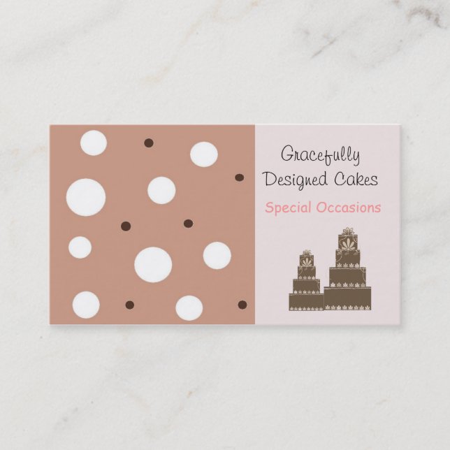 Designer Cakes Business Card (Front)
