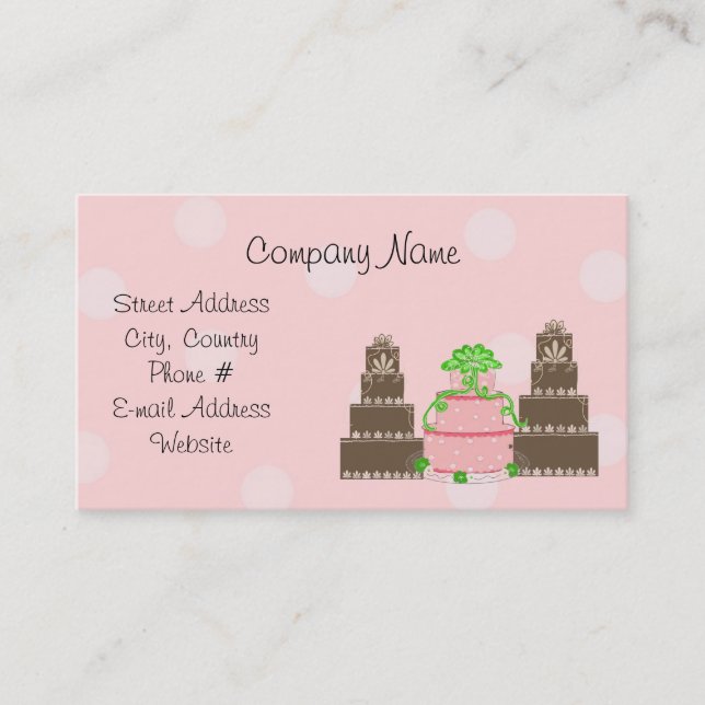 Designer Cakes Business Card (Front)
