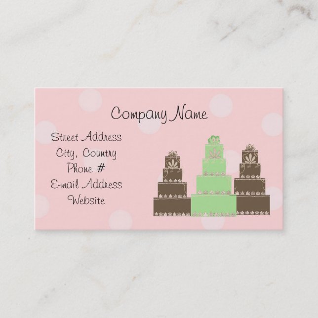 Designer Cakes Business Card (Front)