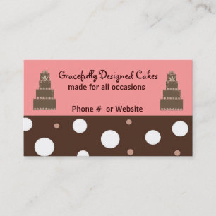 Designer Cakes Pink and Chocolate Business Card