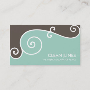 DESIGNER CARD art nouveau curled divide