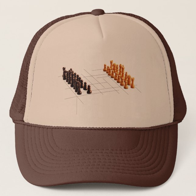 Designer chess trucker hat (Front)