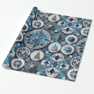 Designer Christmas Pattern Wrapping Paper