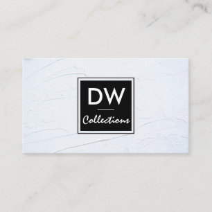 Designer Collections White Texture Business Card