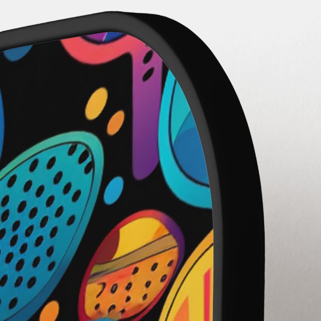 Designer Cover Pickleball Paddle (Left Detail)