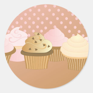 Designer Cupcakes Classic Round Sticker