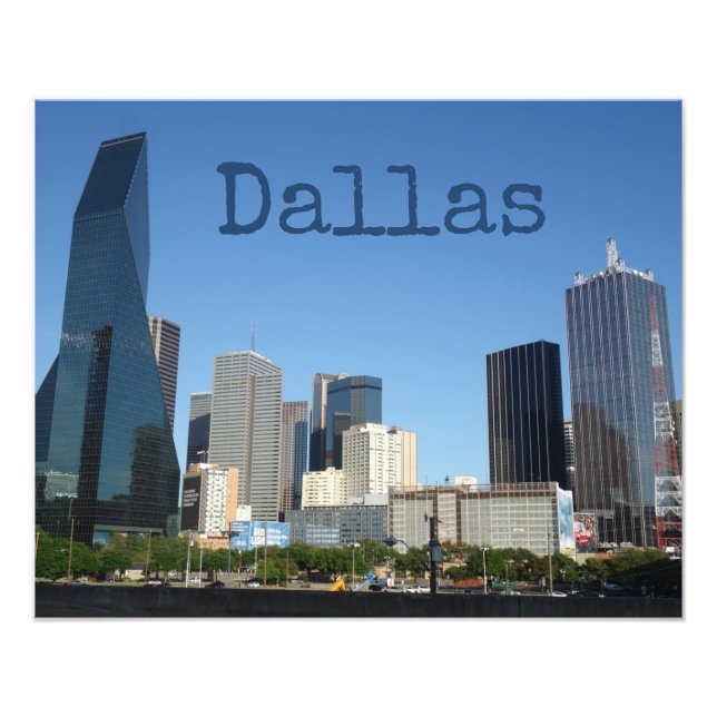 Designer Dallas Texas Photo Print (Front)