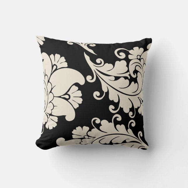 Designer Damask Throw Pillow (Front)