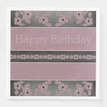 Designer Dark Grey And Plum Rose