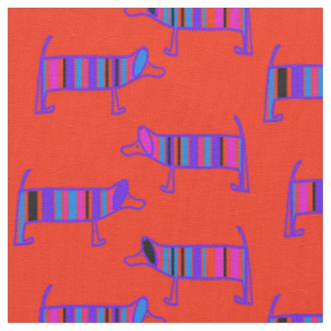 Designer Dog Fabrics - Whimsical Styles - New Fabric (Close Up)