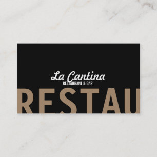 Designer Double-Sided Restaurant Business Card
