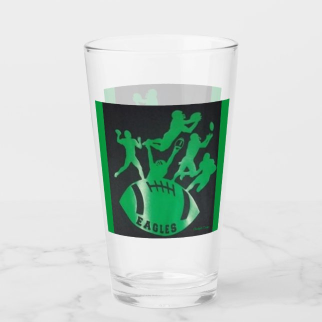 DESIGNER EAGLES GLASS CUP (Front)