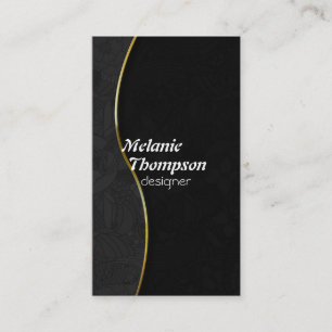 Designer Elegant Black Business Cards