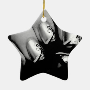 Designer Fingernails Ceramic Tree Decoration