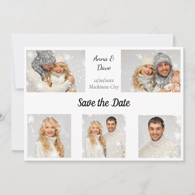 Designer five photo Save the Date (Front)