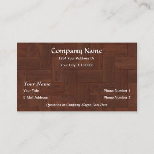 Designer Flooring Wood Tile Business Cards