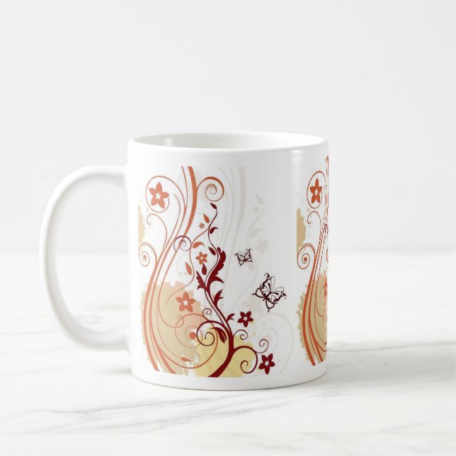 DESIGNER FLORAL COFFEE MUG (Left)