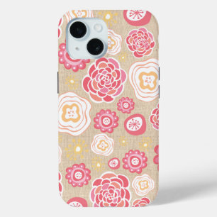Designer Floral Pattern Apple Iphone 15 Cover Case