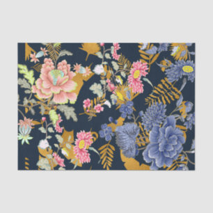 Designer Florals with Gold Leaf Decoupage Tissue Paper