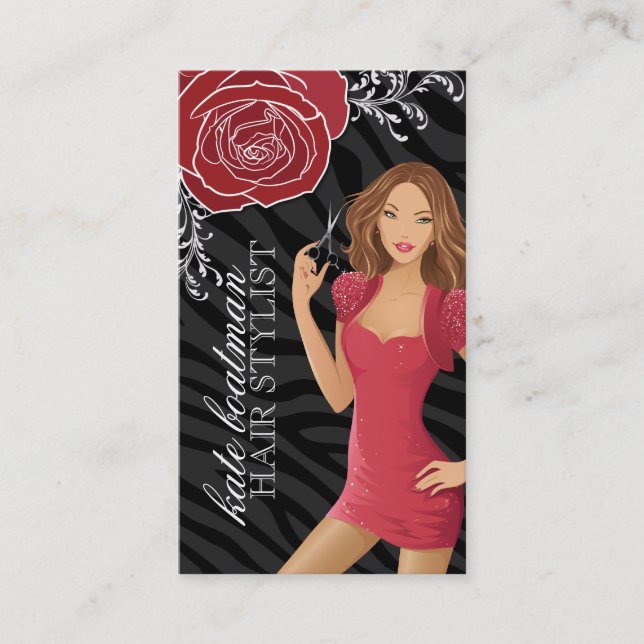DESIGNER HAIR STYLIST BUSINESS CARDS (Front)