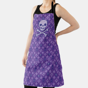 Designer Halloween! Louis V Inspired Skulls Apron