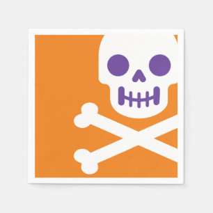 Designer Halloween, Skull & Bones Napkin