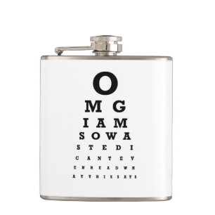 Designer Hip Flask 7 Oz - Nutcase - OMG Eye Test