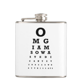Designer Hip Flask 7 Oz - Nutcase - OMG Eye Test