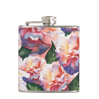 Designer Hip Flask- Pink Rose Hip Flask