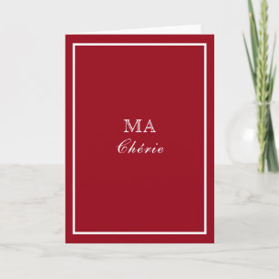 Designer Inspired Red Ma Chérie Card