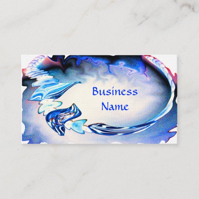 Designer Jewellery in Shades of Blue Business Card (Front)