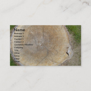 Designer Landscaping Stump Removal Business Cards